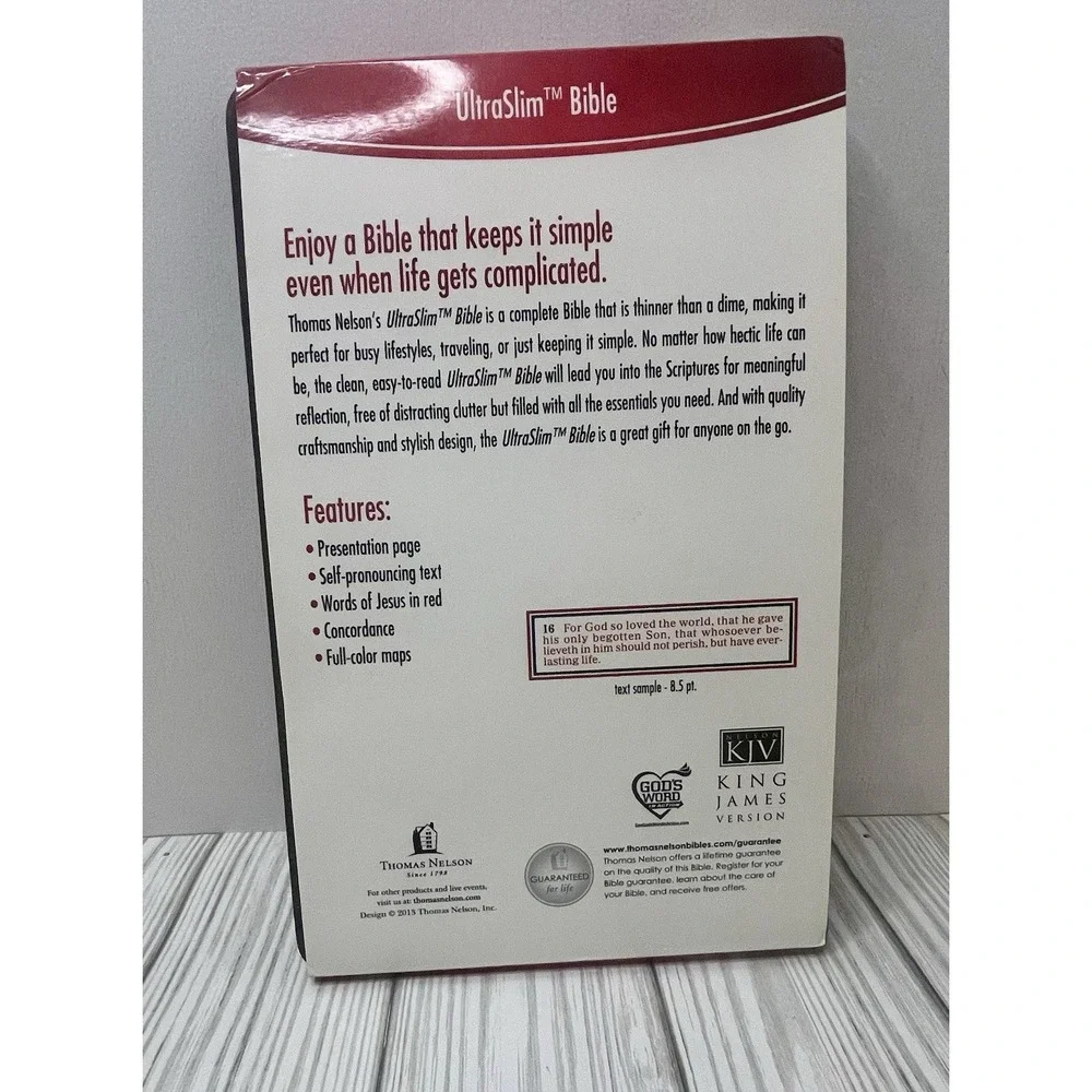 Holy Bible Ultrathin KJV - Nelson. New And Unused